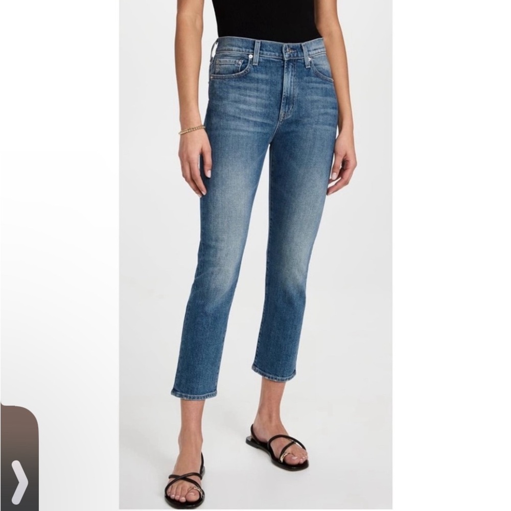 NWT ‎ RE/DONE 90's High  Rise Ankle Crop Jeans $265 - Picture 2 of 6